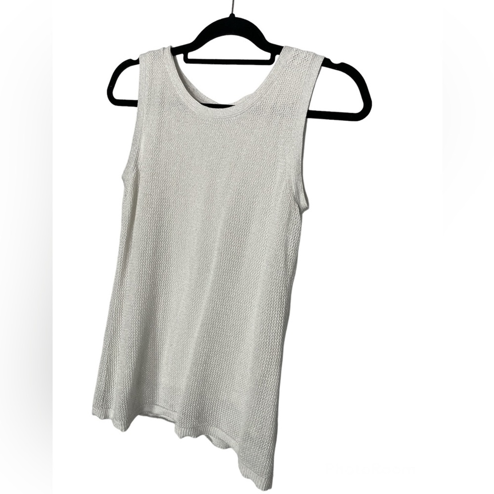 Calvin Klein Knitted white and silver tank top